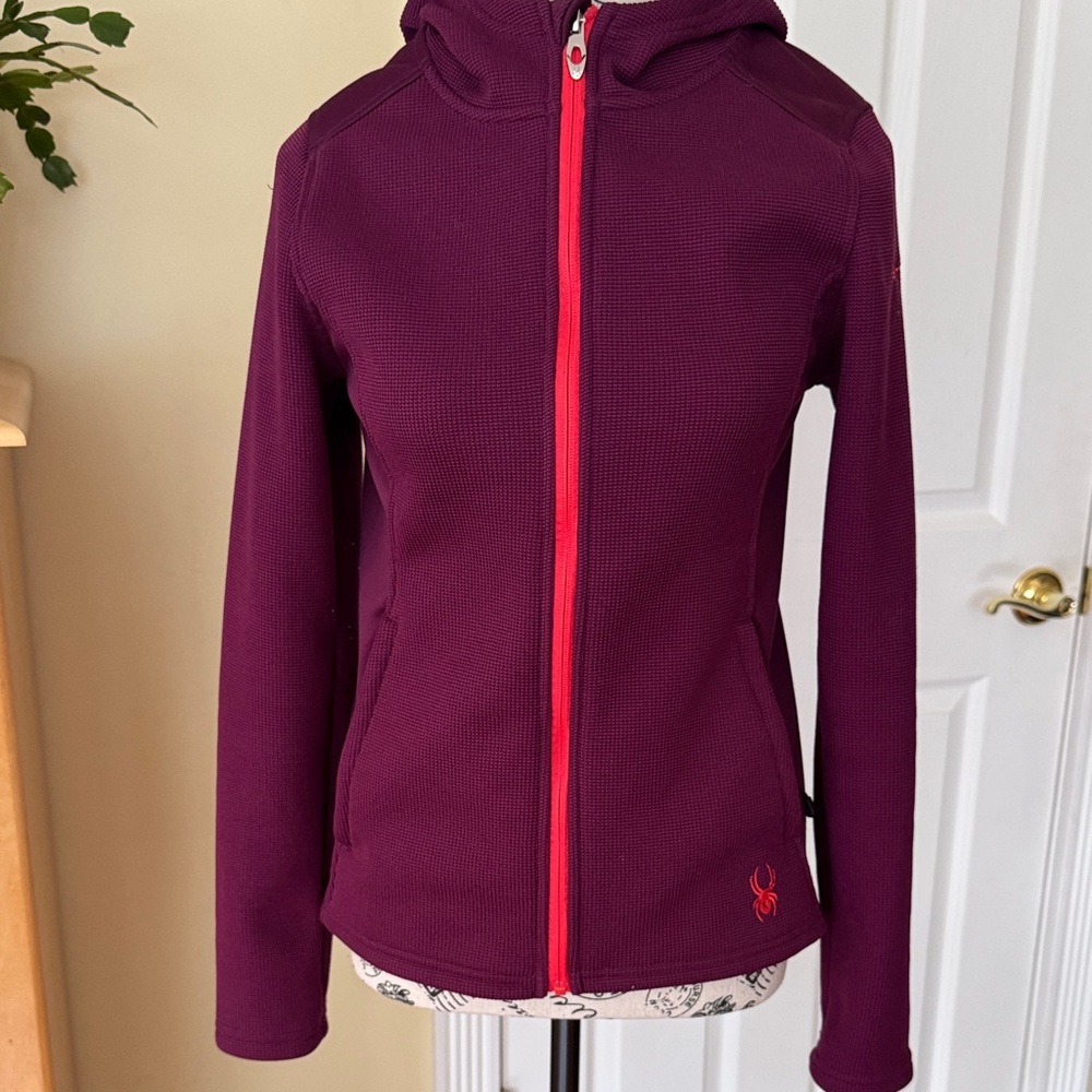 Spyder Women’s Plum Jacket with orange/Red Zipper